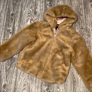 GAP kids faux fur coat Girls sz 7-8